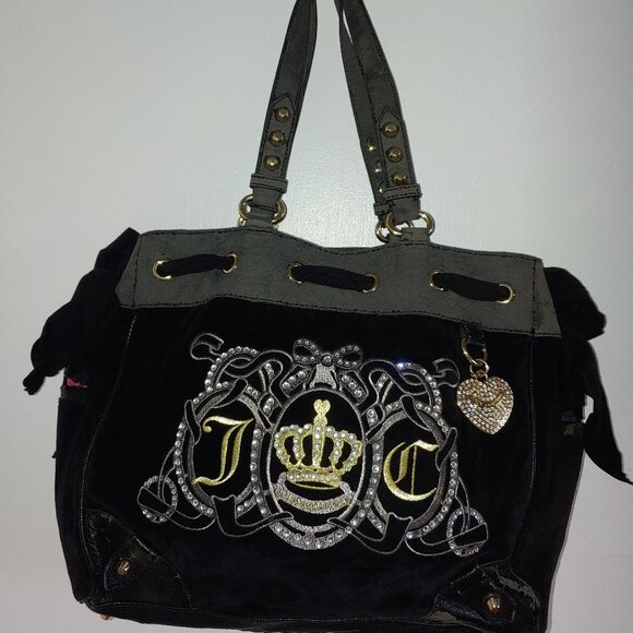 Juicy Couture Handbags - ***READ*** Vintage Juicy Couture Daydreamer Bag Tote Purse Black Double Bow